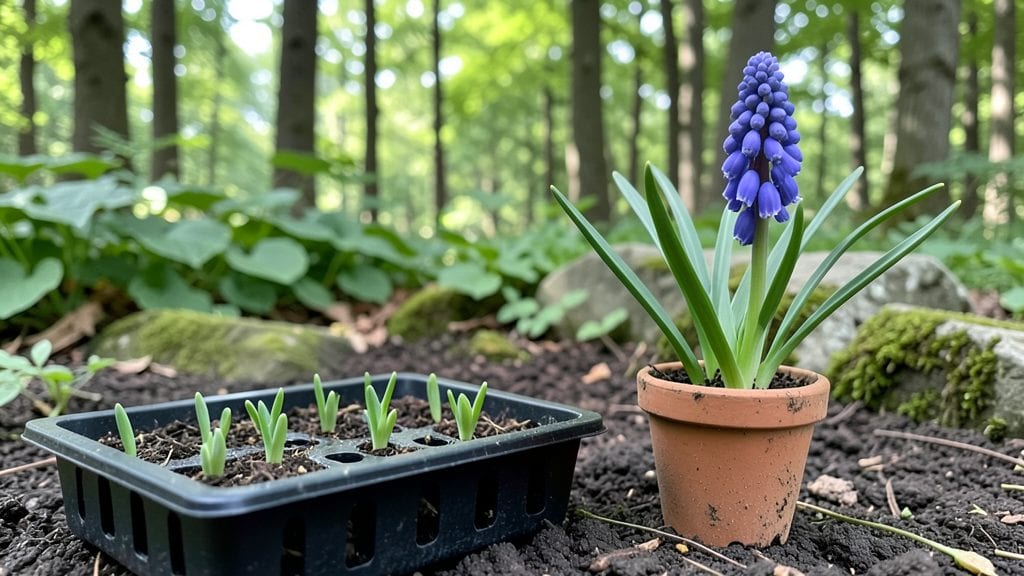 Grape Hyacinth Seedlings: Fast-Blooming Bulbs for Spring Colorburst